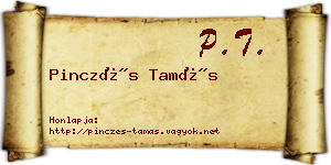 Pinczés Tamás névjegykártya